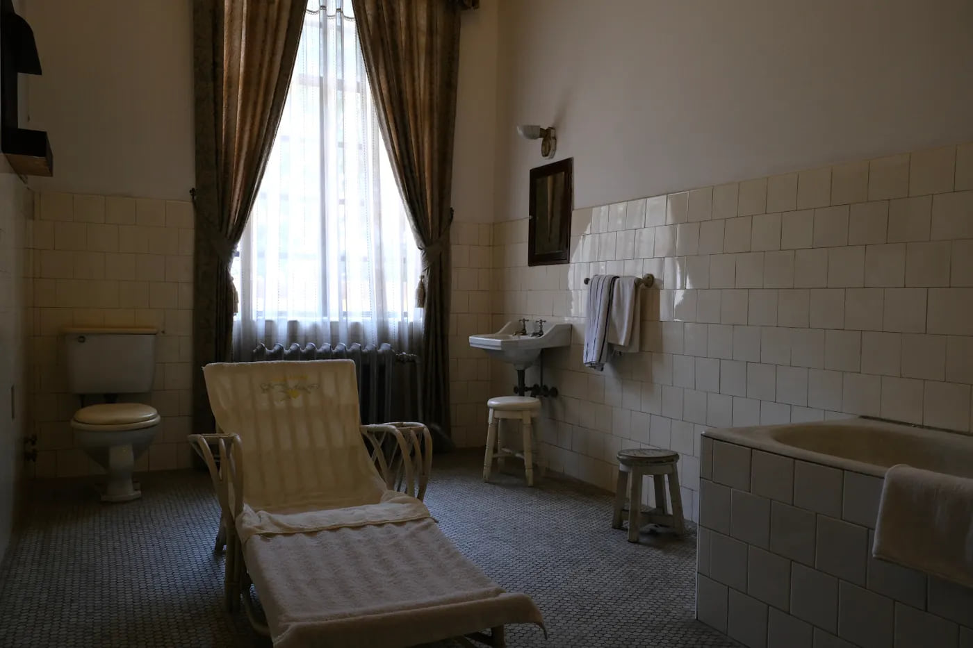 Older-style bathroom used as a concept example